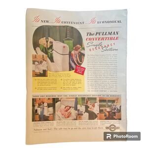 Vtg Pullman Occupancy Print Ad Errol Flynn Cover May 23 1938 Frame Ready